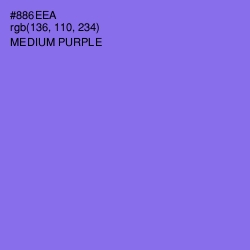 #886EEA - Medium Purple Color Image