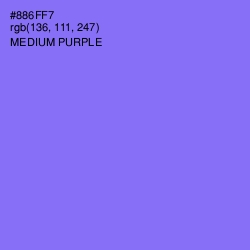 #886FF7 - Medium Purple Color Image