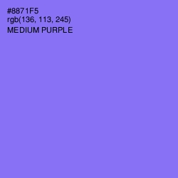 #8871F5 - Medium Purple Color Image