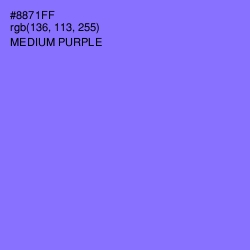 #8871FF - Medium Purple Color Image