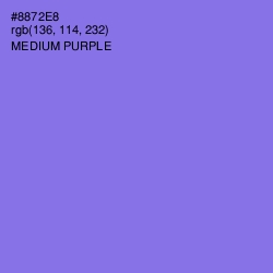 #8872E8 - Medium Purple Color Image