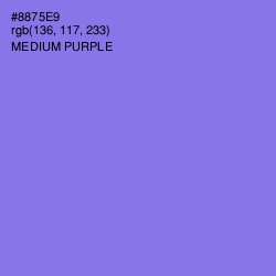 #8875E9 - Medium Purple Color Image