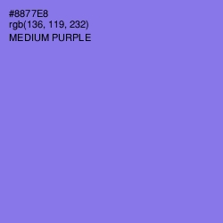 #8877E8 - Medium Purple Color Image