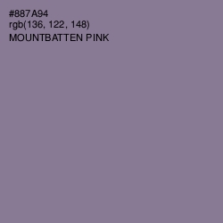 #887A94 - Mountbatten Pink Color Image