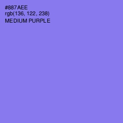 #887AEE - Medium Purple Color Image