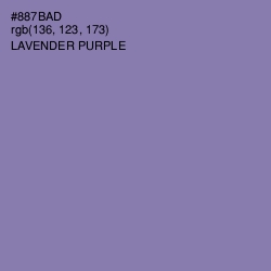 #887BAD - Lavender Purple Color Image