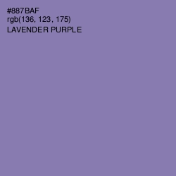 #887BAF - Lavender Purple Color Image