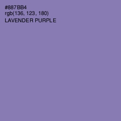 #887BB4 - Lavender Purple Color Image