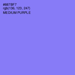 #887BF7 - Medium Purple Color Image