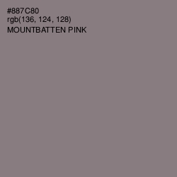 #887C80 - Mountbatten Pink Color Image