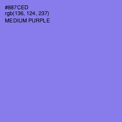 #887CED - Medium Purple Color Image