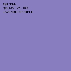 #887DBE - Lavender Purple Color Image