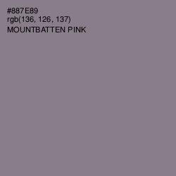 #887E89 - Mountbatten Pink Color Image