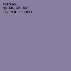 #887EA0 - Lavender Purple Color Image