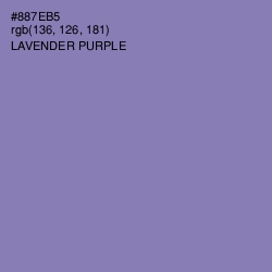 #887EB5 - Lavender Purple Color Image