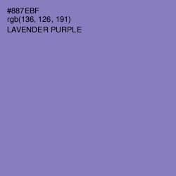 #887EBF - Lavender Purple Color Image