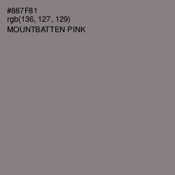 #887F81 - Mountbatten Pink Color Image