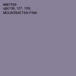 #887F99 - Mountbatten Pink Color Image