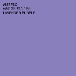 #887FBC - Lavender Purple Color Image