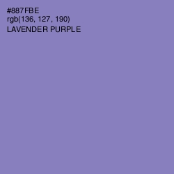#887FBE - Lavender Purple Color Image