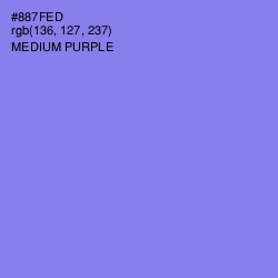 #887FED - Medium Purple Color Image