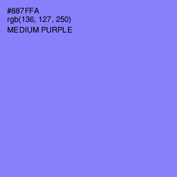 #887FFA - Medium Purple Color Image