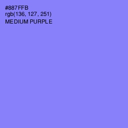 #887FFB - Medium Purple Color Image