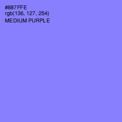 #887FFE - Medium Purple Color Image