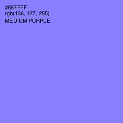 #887FFF - Medium Purple Color Image