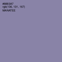 #8883A7 - Manatee Color Image