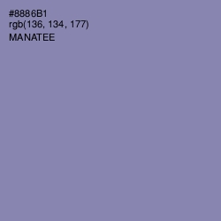 #8886B1 - Manatee Color Image