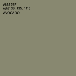 #88876F - Avocado Color Image