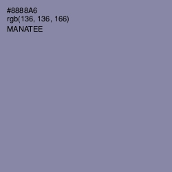 #8888A6 - Manatee Color Image