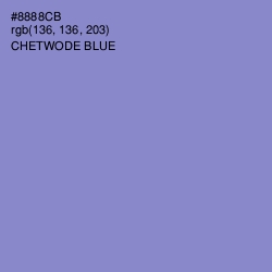 #8888CB - Chetwode Blue Color Image