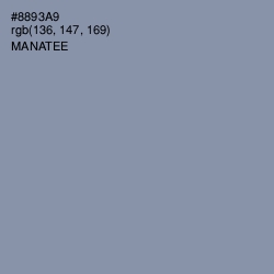 #8893A9 - Manatee Color Image