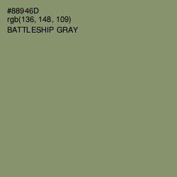 #88946D - Battleship Gray Color Image