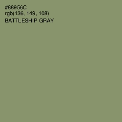 #88956C - Battleship Gray Color Image