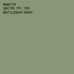 #889778 - Battleship Gray Color Image