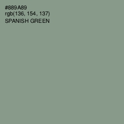 #889A89 - Spanish Green Color Image