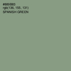 #889B83 - Spanish Green Color Image