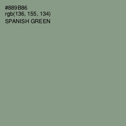 #889B86 - Spanish Green Color Image