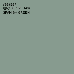 #889B8F - Spanish Green Color Image