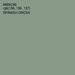 #889C89 - Spanish Green Color Image