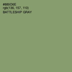 #889D6E - Battleship Gray Color Image