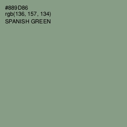 #889D86 - Spanish Green Color Image