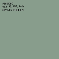 #889D8C - Spanish Green Color Image