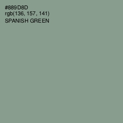 #889D8D - Spanish Green Color Image