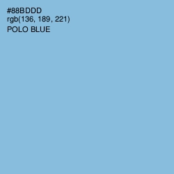 #88BDDD - Polo Blue Color Image