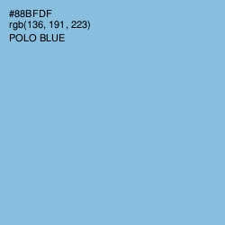 #88BFDF - Polo Blue Color Image