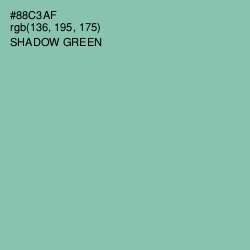 #88C3AF - Shadow Green Color Image